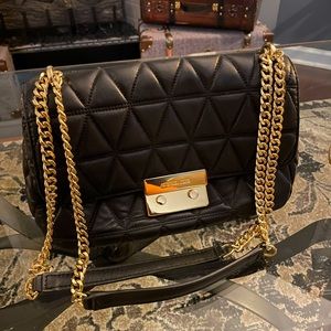 Michael Kors Black & Gold Crossbody/Shoulder Bag
